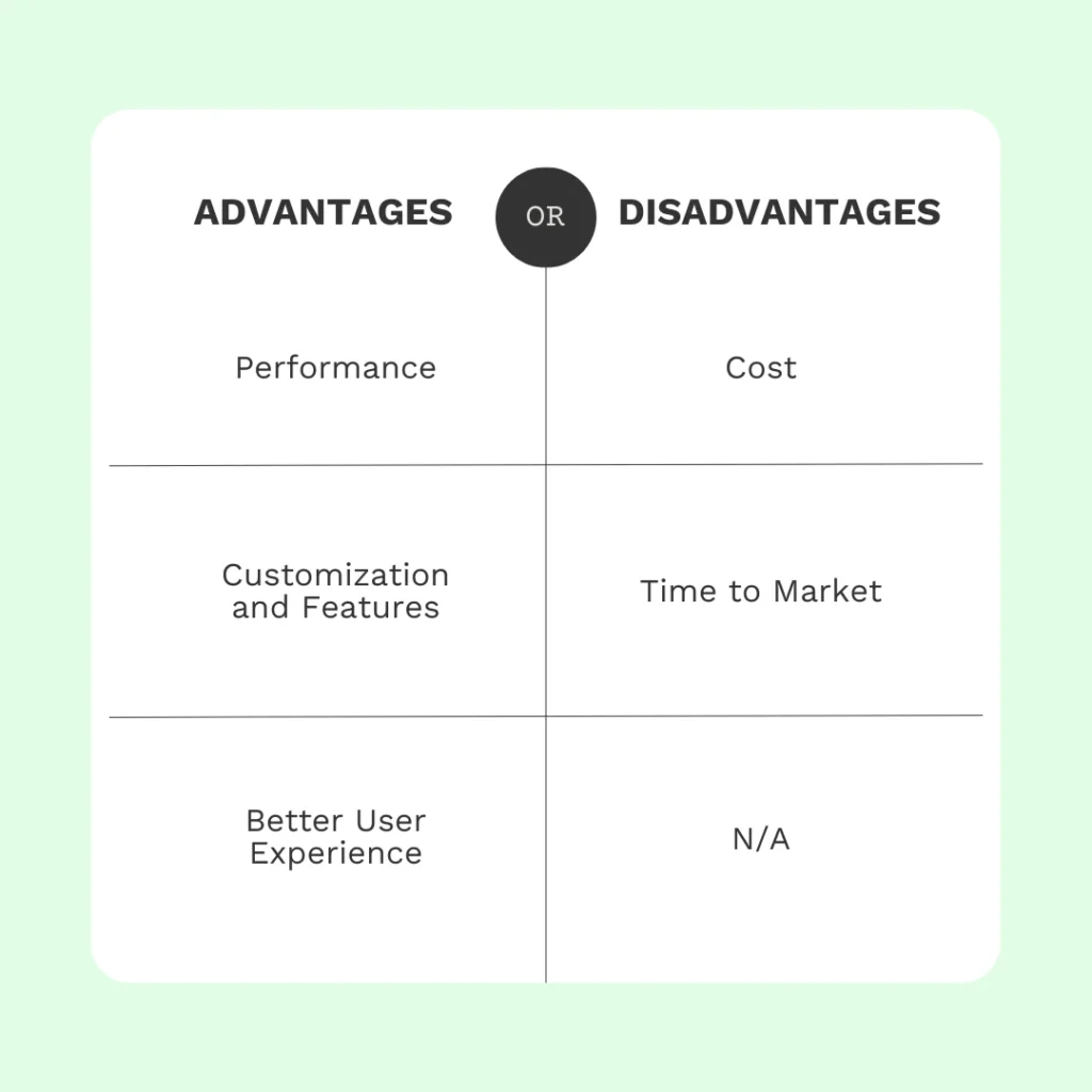 advantages and disadvantages of native apps